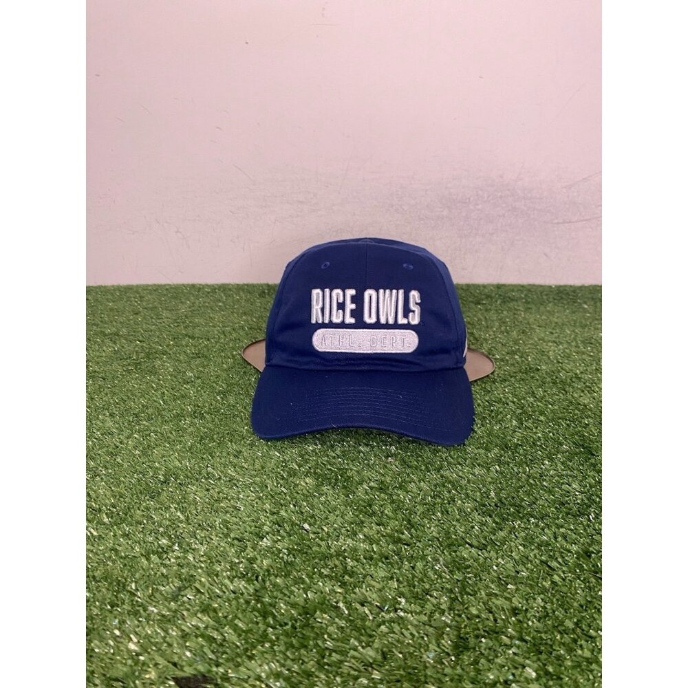 Rice Owls hat cap strap back blue white adidas lightweight football mens